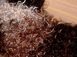 茶の段染めふわふわプチマフラー 拡大