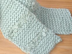 ペパーミントグリーンのプチマフラー　拡大