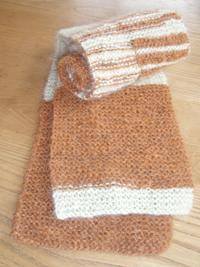 キッドモヘアのツートンマフラー