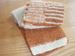 キッドモヘアのツートンマフラー