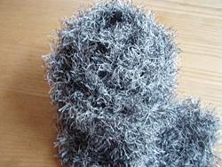 フランス製シルクファーのプチマフラー（黒系）