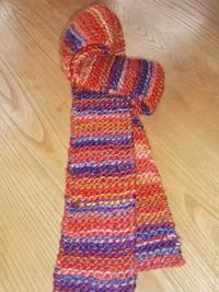 フランス毛糸のエスニック風マフラー