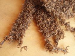 イタリア毛糸のブラウンミニマフラー